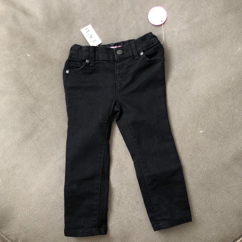 The CHILDRENS PLACE BLACK SKINNY JEANS 2T